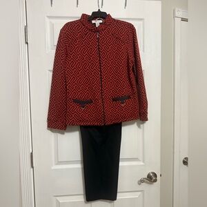 RAFAEL Red and Black Patterned Blazer